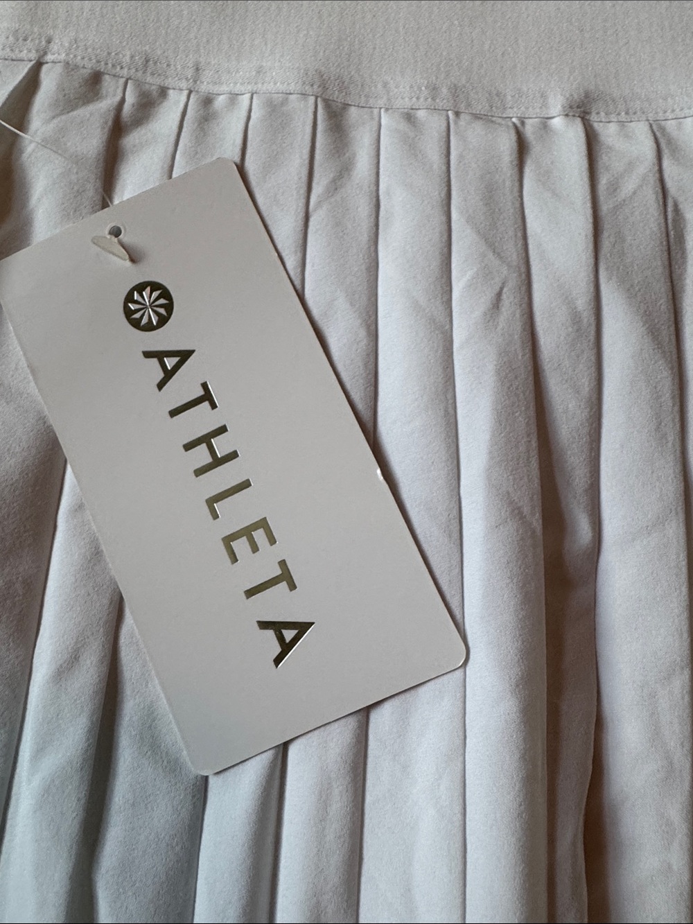 Athleta White Pleated Sport Skirt - Picture 5 of 6